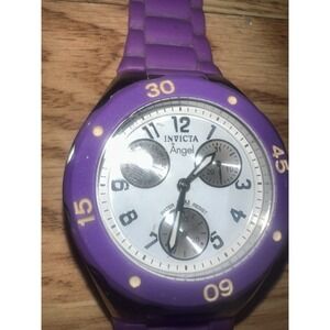 INVICTA Angel Tritnite Night Glow Purple Silicone Band